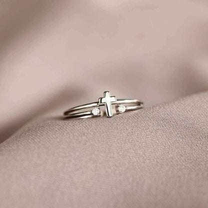 Adjustable Cross Design 925 Sterling Silver RingAdjustable Cross Design 925 Sterling Silver Ring
 Experience the perfect fusion of elegance and versatility with our Adjustable Cross Design 925 Sterling Silver RingLove Salve Adjustable Cross Design 925 Sterling Silver RingJewelry