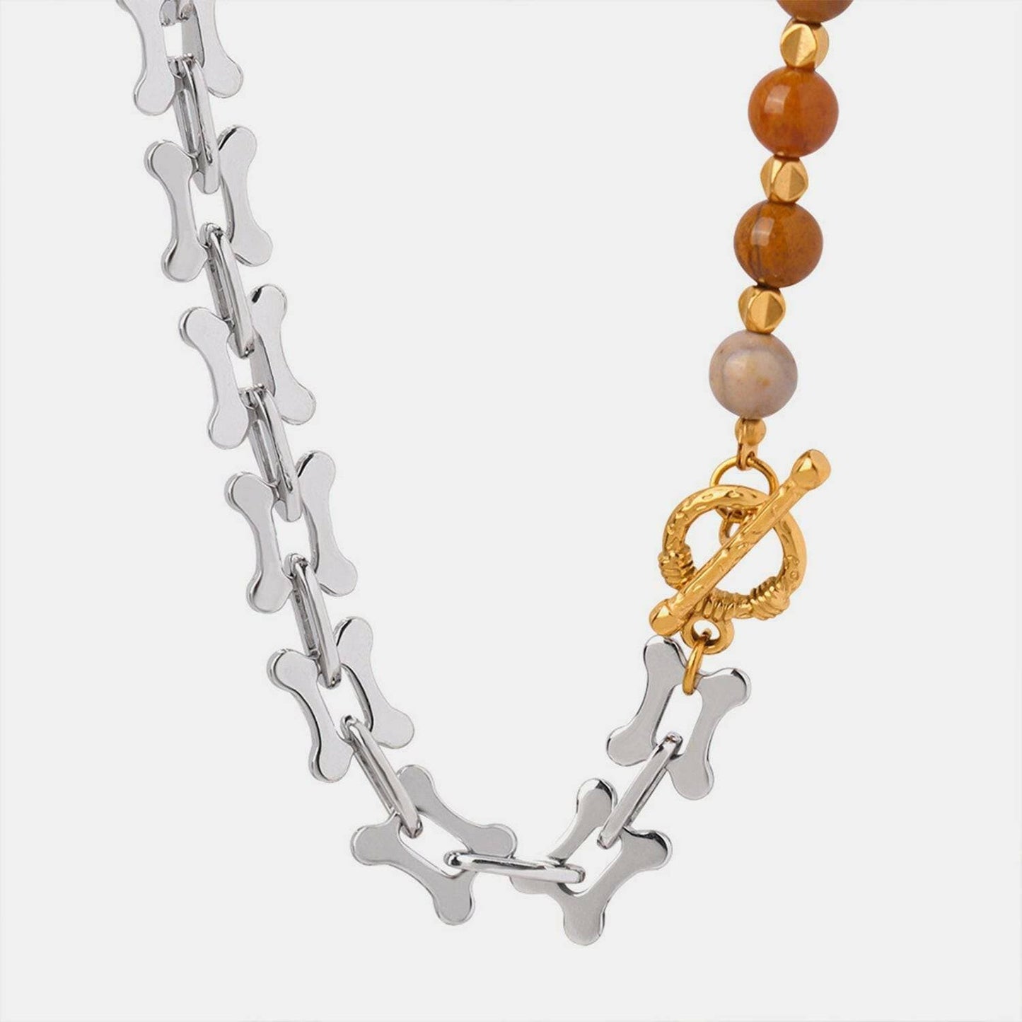 Egg Yolk Stone Necklace: Sophisticated Titanium EleganceExperience Titanium Elegance with our Egg Yolk Stone Necklace
 
 
Material: Crafted from premium titanium steel with a lustrous silver-plated finish
 
Unique Stone: Love Salve Egg Yolk Stone NecklaceJewelry