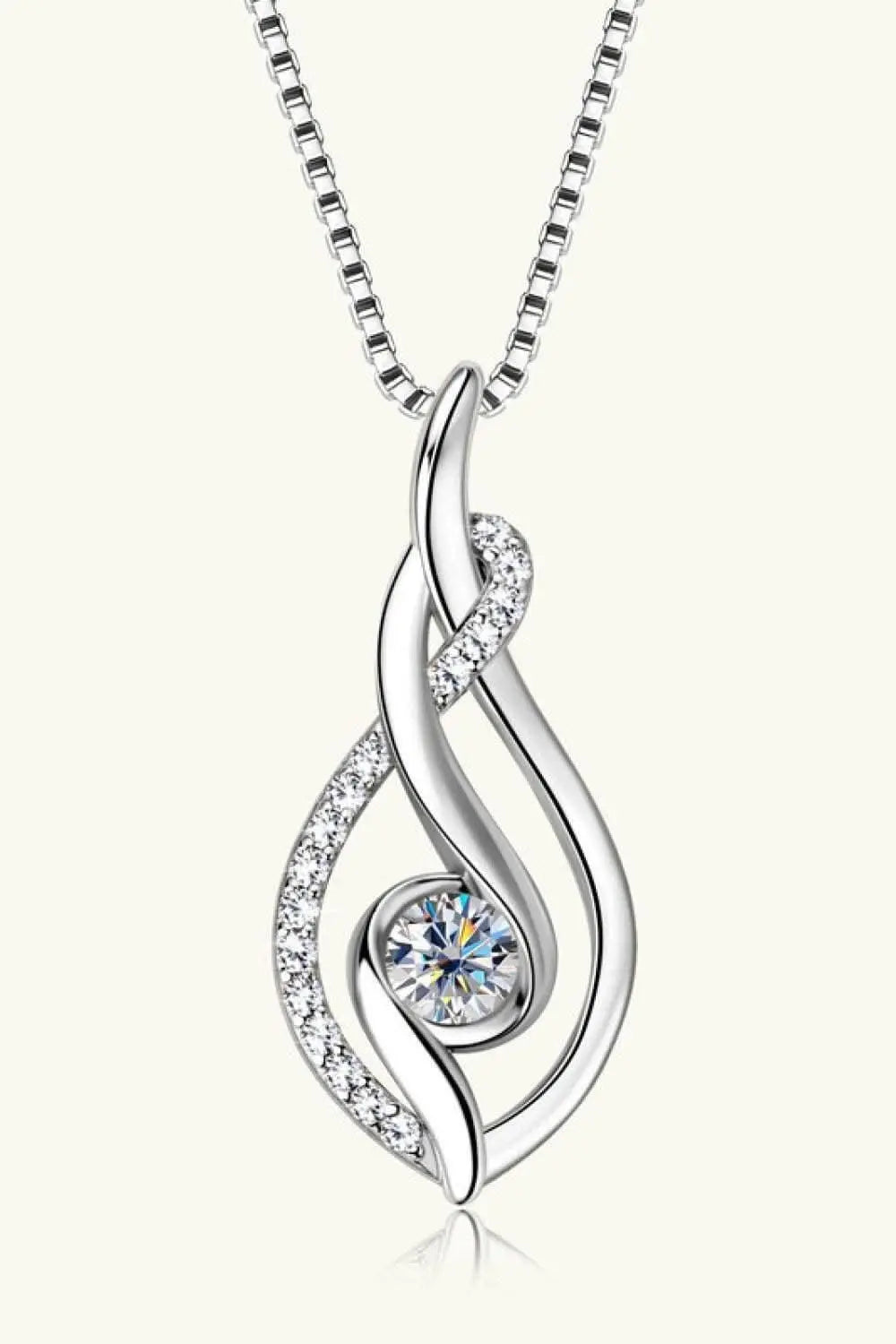 Elegant Moissanite Silver Necklace - Love Salve 