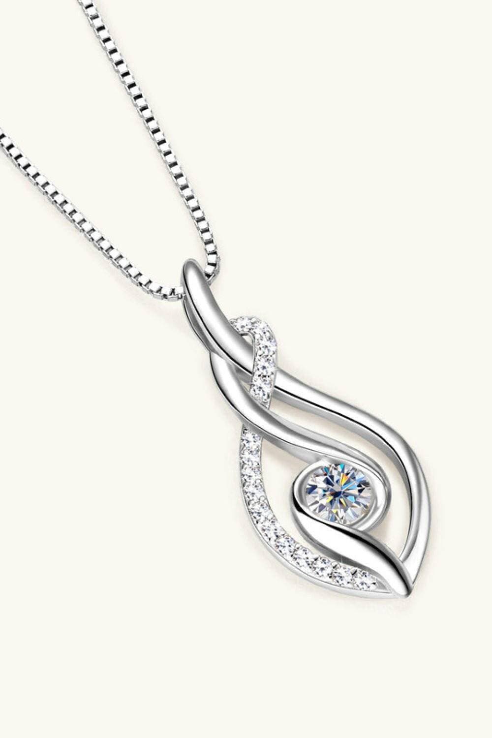 Elegant Moissanite Silver Necklace