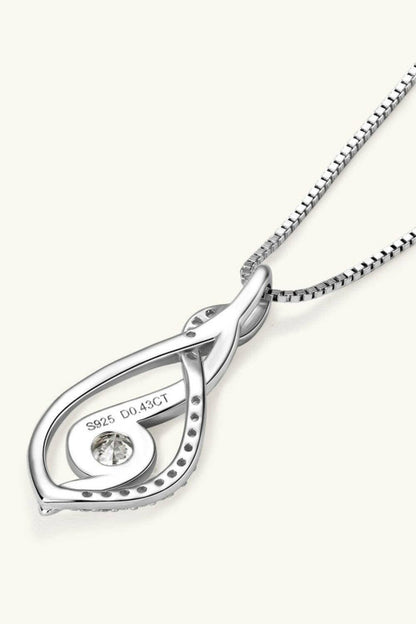 Timeless Moissanite and Sterling Silver Necklace with a Touch of Elegance