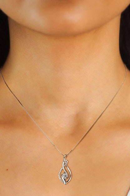 Elegant Moissanite Silver Necklace