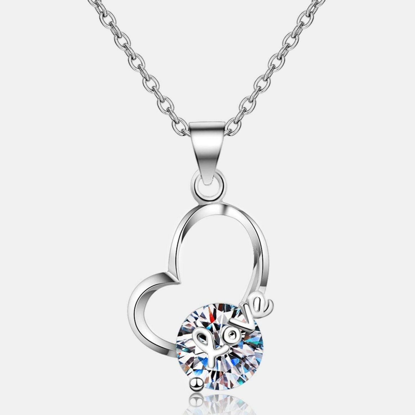 Heart-Shaped Moissanite Necklace in Sterling Silver with 2 Carat SparkExperience Timeless Elegance with Our Heart-Shaped Moissanite Necklace
 
 
Sparkling Brilliance: Embrace the shimmer of a 2 carat heart-shaped Moissanite stone
 
PreLove Salve Heart-Shaped Moissanite NecklaceJewelry