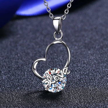 Heart-Shaped Moissanite Necklace in Sterling Silver with 2 Carat SparkExperience Timeless Elegance with Our Heart-Shaped Moissanite Necklace
 
 
Sparkling Brilliance: Embrace the shimmer of a 2 carat heart-shaped Moissanite stone
 
PreLove Salve Heart-Shaped Moissanite NecklaceJewelry