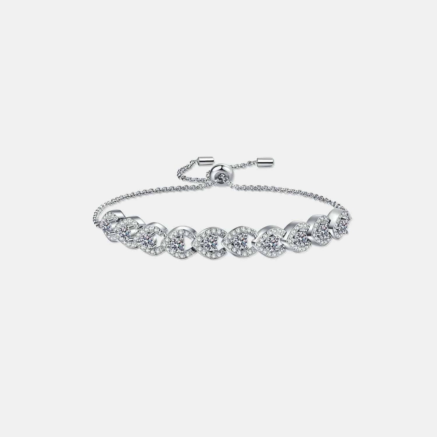 Luxurious 1 Carat Moissanite Sterling Silver Bracelet - Love Salve 