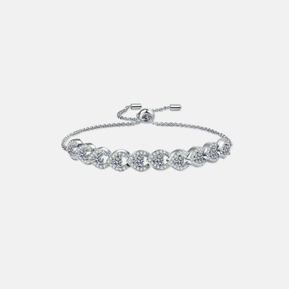 Luxurious 1 Carat Moissanite Sterling Silver Bracelet - Love Salve 