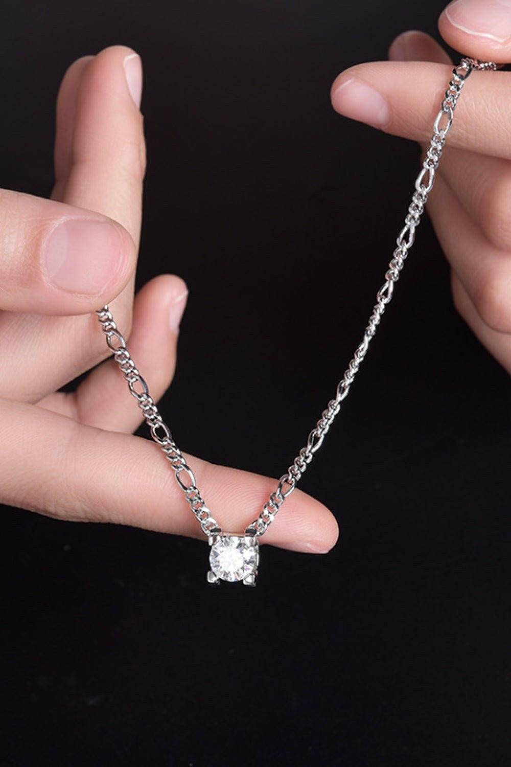 Luxuriöse 2 Karat Moissanit Sterling Silber Halskette mit Zertifikat