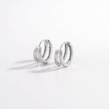 Luxurious Zircon-Encrusted Sterling Silver Huggie Earrings - Love Salve 