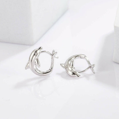 Playful Dolphin Zircon Earrings in 925 Sterling Silver with MaintenancPlayful Dolphin Zircon Earrings in 925 Sterling Silver with Maintenance Tips
 Indulge in the whimsical allure of the ocean with our Playful Dolphin Zircon Earrings, Love Salve Playful Dolphin Zircon EarringsJewelry