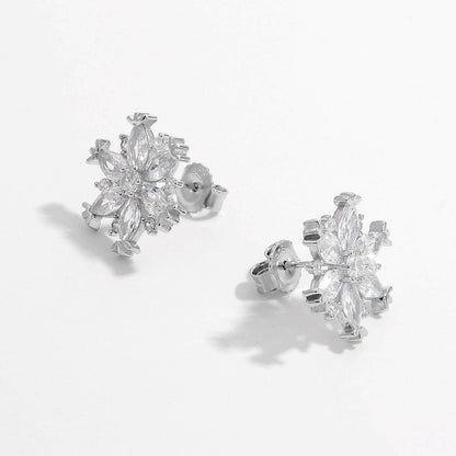 Snowflake Zircon Earrings - Sterling Silver Winter SparkleSnowflake Zircon Earrings - Sterling Silver Winter Sparkle
 **Elevate your outfit with the enchanting Winter Sparkle of these Snowflake Zircon Earrings.**
 Key FeatuLove Salve Snowflake Zircon Earrings - Sterling Silver Winter SparkleJewelry