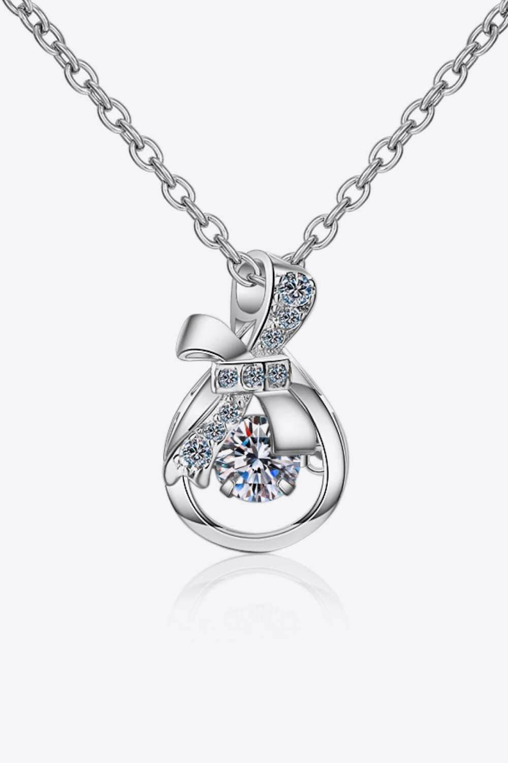 Sparkling Moissanite Sterling Silver Necklace Ensemble - Love Salve 