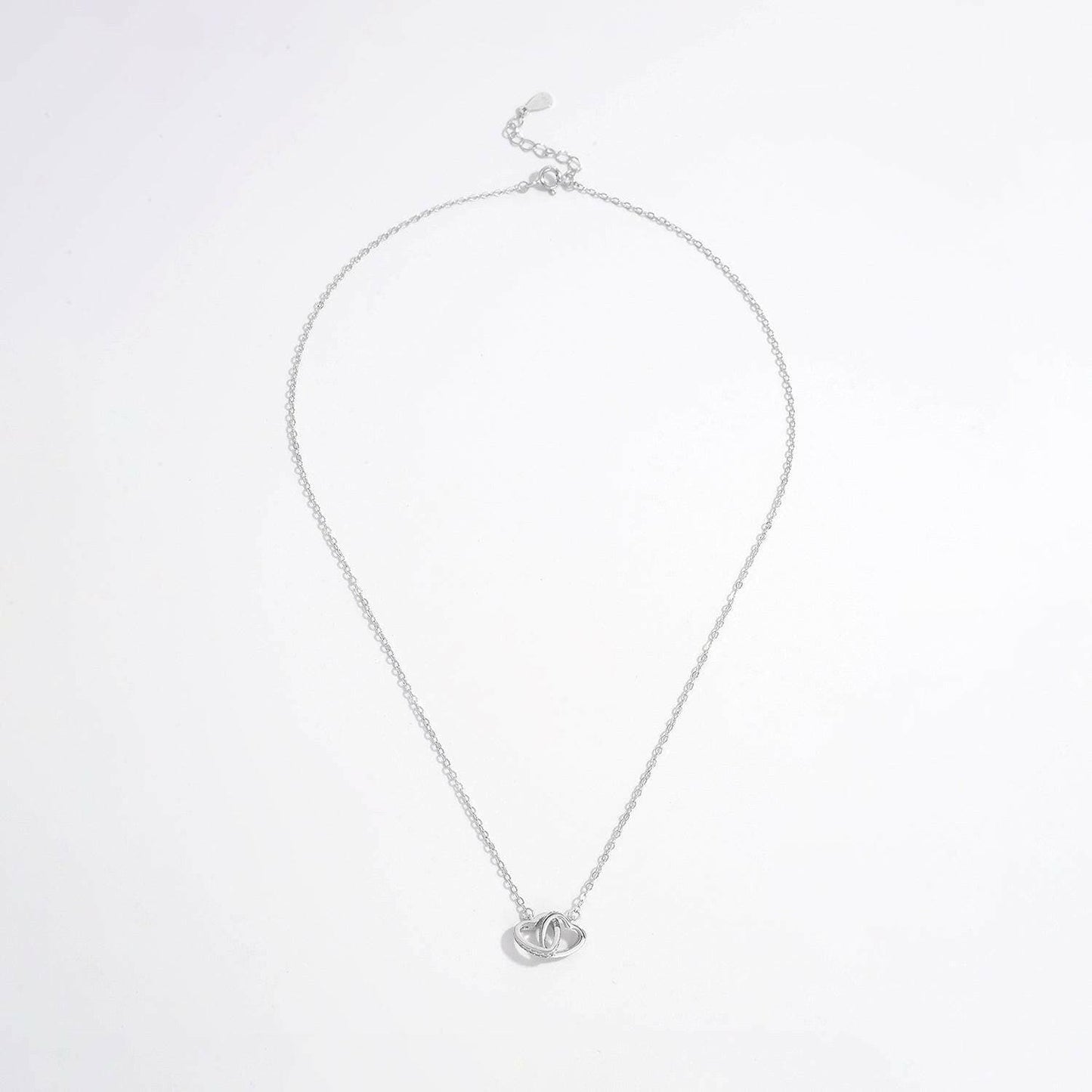 Zircon heart necklace in sterling silver