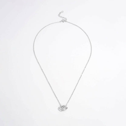 Zircon heart necklace in sterling silver