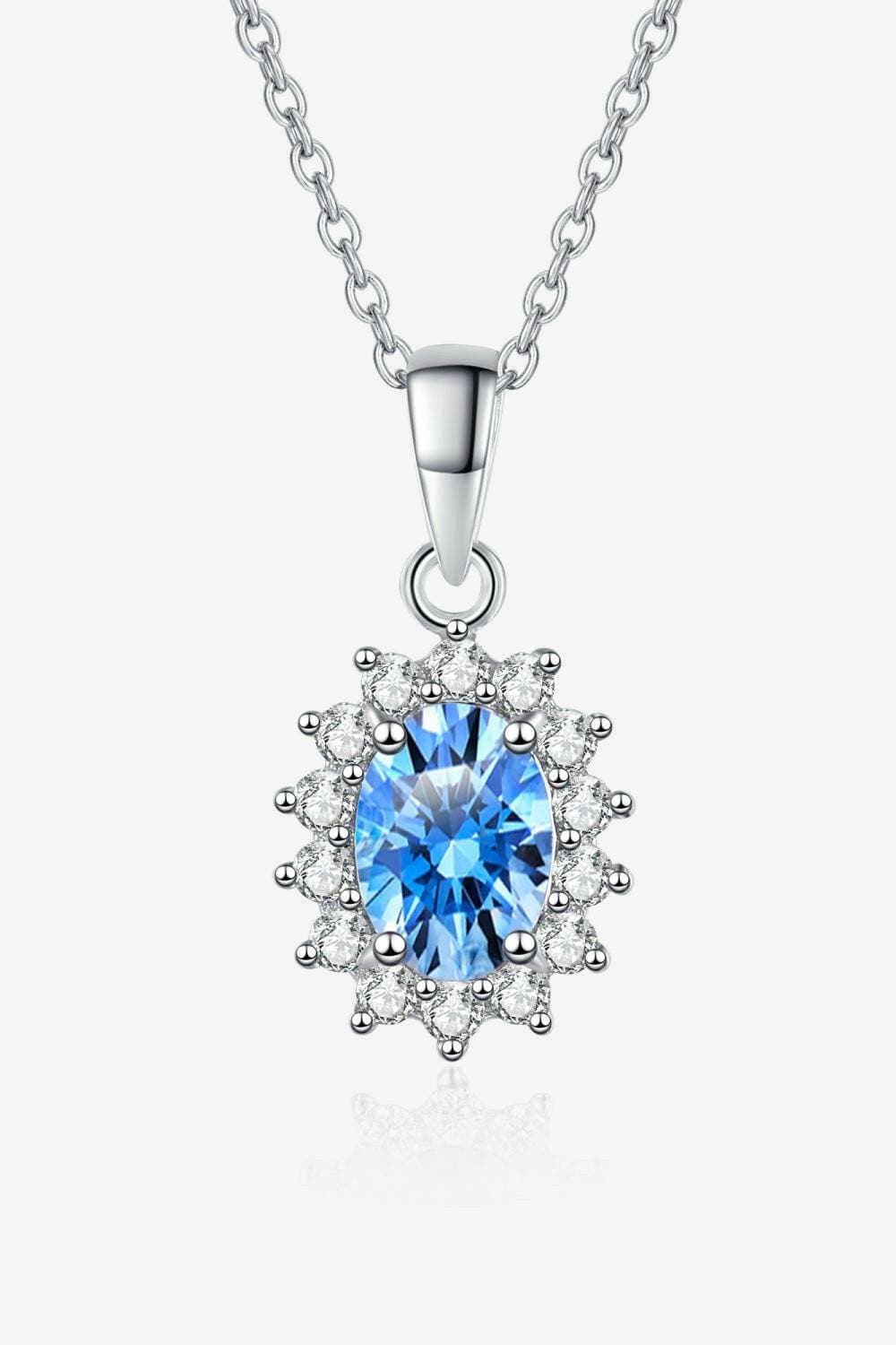 Dazzling Moissanite Sterling Silver Necklace - Love Salve 