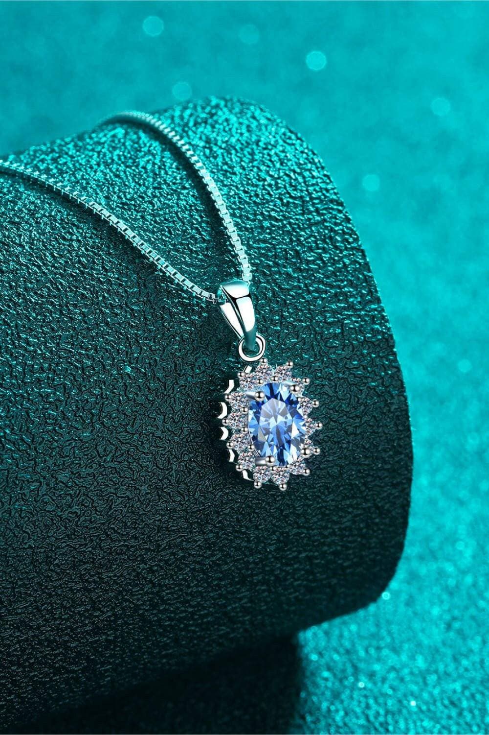 Dazzling Moissanite Sterling Silver Necklace - Love Salve 