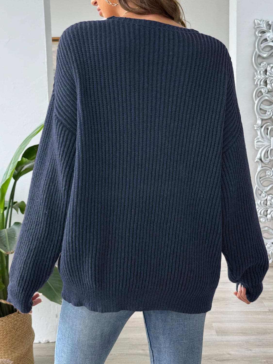 Color Block Long Sleeve Sweater - Love Salve 