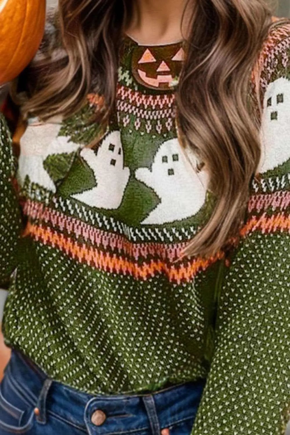 Cozy ghost long sleeve sweater - Love Salve 