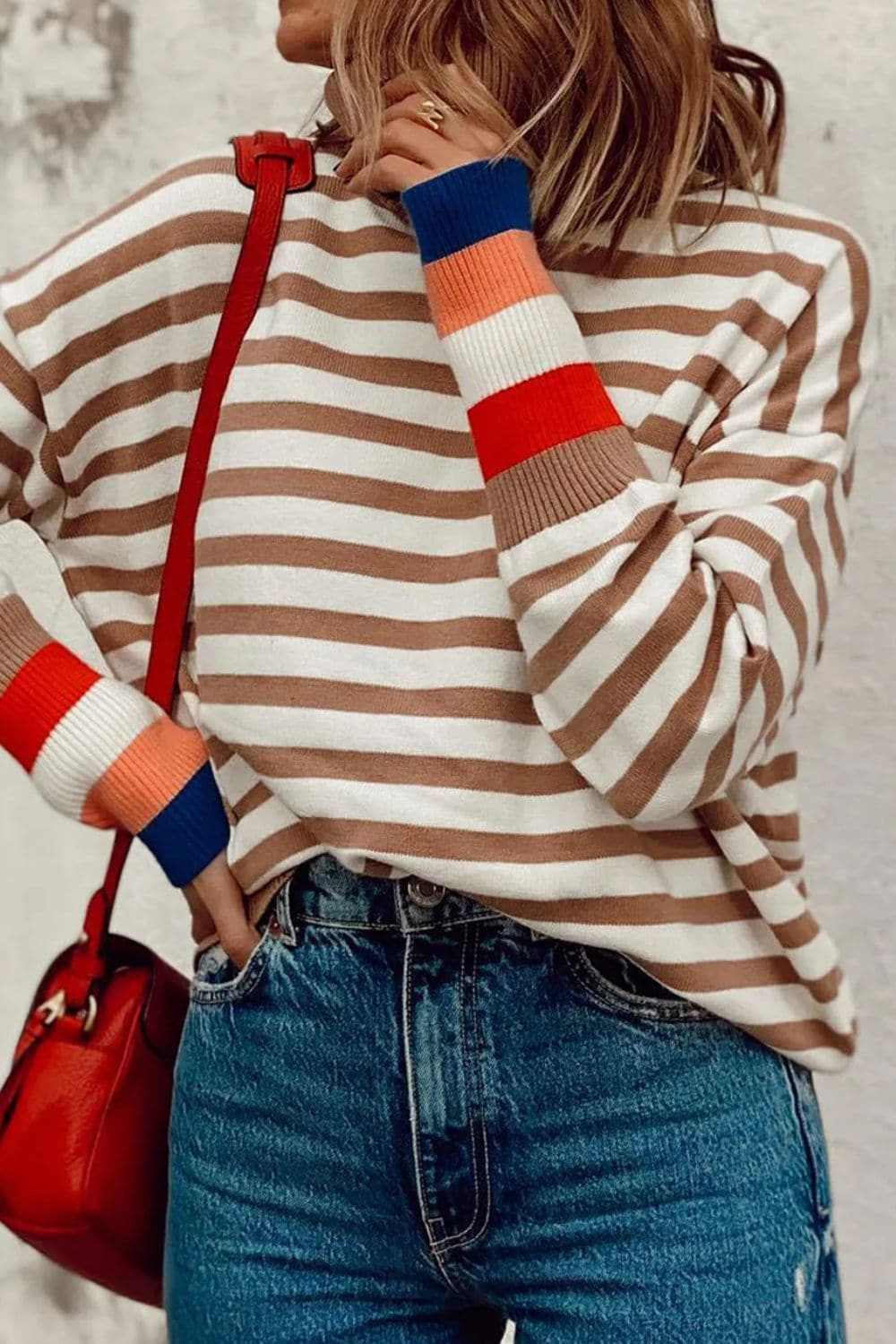 Chic striped turtleneck sweater - Love Salve 