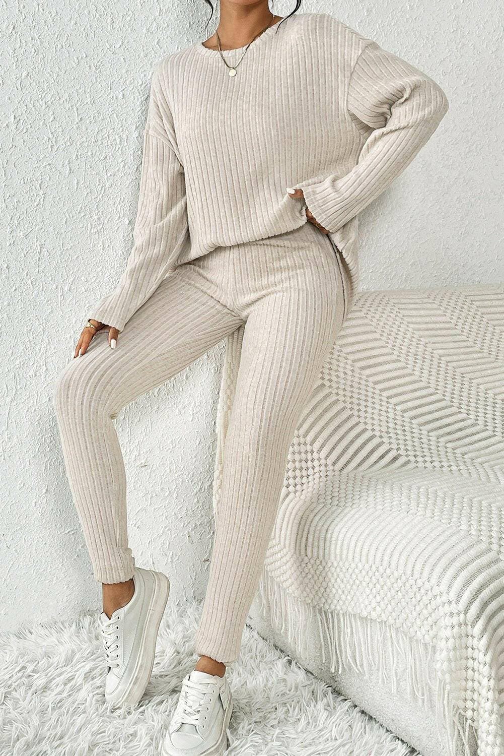 Snug Elegance Lounge EnsembleExperience Unmatched Comfort and Style with the Snug Elegance Lounge Ensemble
 
 
Modern Design: Elevate your loungewear collection with the trendy dropped shoulder Love Salve Snug Elegance Lounge Ensemblelounge