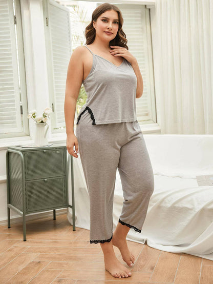 Luxe Plus Size Lace-Adorned Lounge Set with Cami and TrousersExperience Chic Elegance and Ultimate Comfort
 
 
Elevate your loungewear with our Luxe Plus Size Lace-Adorned Lounge Set featuring a Cropped Cami and Lounge Pants.
Love Salve Luxelounge