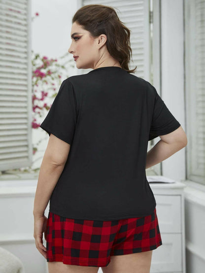 Cozy Plaid Lounge Ensemble for Curvy LadiesElevate Your Loungewear Game with Our Cozy Plaid Lounge Ensemble
 
 
Set Includes: Plus Size Round Neck Tee Shirt and Plaid Shorts
 
Minimalist Style: Trendy look wiLove Salve Cozy Plaid Lounge Ensemblelounge