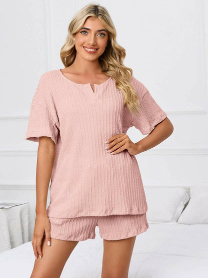 Cozy Notch Sleeve Lounge SetCozy Notch Sleeve Lounge Set
 Indulge in the perfect blend of comfort and style with our Cozy Notch Sleeve Lounge Set. Designed for those who seek both relaxation anLove Salve Cozy Notch Sleeve Lounge Setlounge