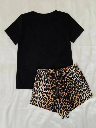 Leopard Lip Graphic Lounge Set: Stylish Modest Comfort and Chic Design - Love Salve 