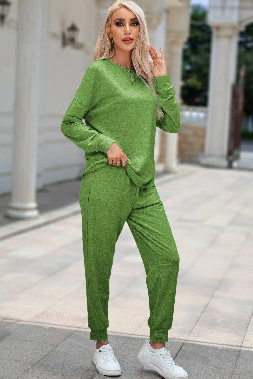 Cozy Chic: Round Neck Top and Drawstring Pants Lounge SetIndulge in Luxurious Comfort with Our Cozy Chic Lounge Set
 
 
Effortless Style: Embrace easy and chic fashion with our round neck top and drawstring pants set.
 
CoLove Salve Drawstring Pants Lounge Setlounge