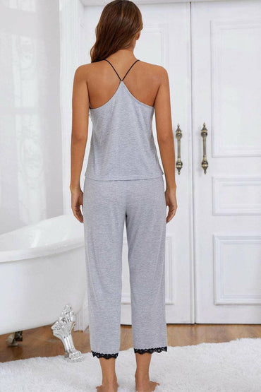 Sophisticated Lace Halter Neck Sleepwear SetExperience Pure Elegance in Your Sleep
 
 Indulge in a night of sophistication with our Lace Halter Neck Sleepwear Set
 Crafted from a luxurious blend of polyester, Love Salve Sophisticated Lace Halter Neck Sleepwear Setlounge