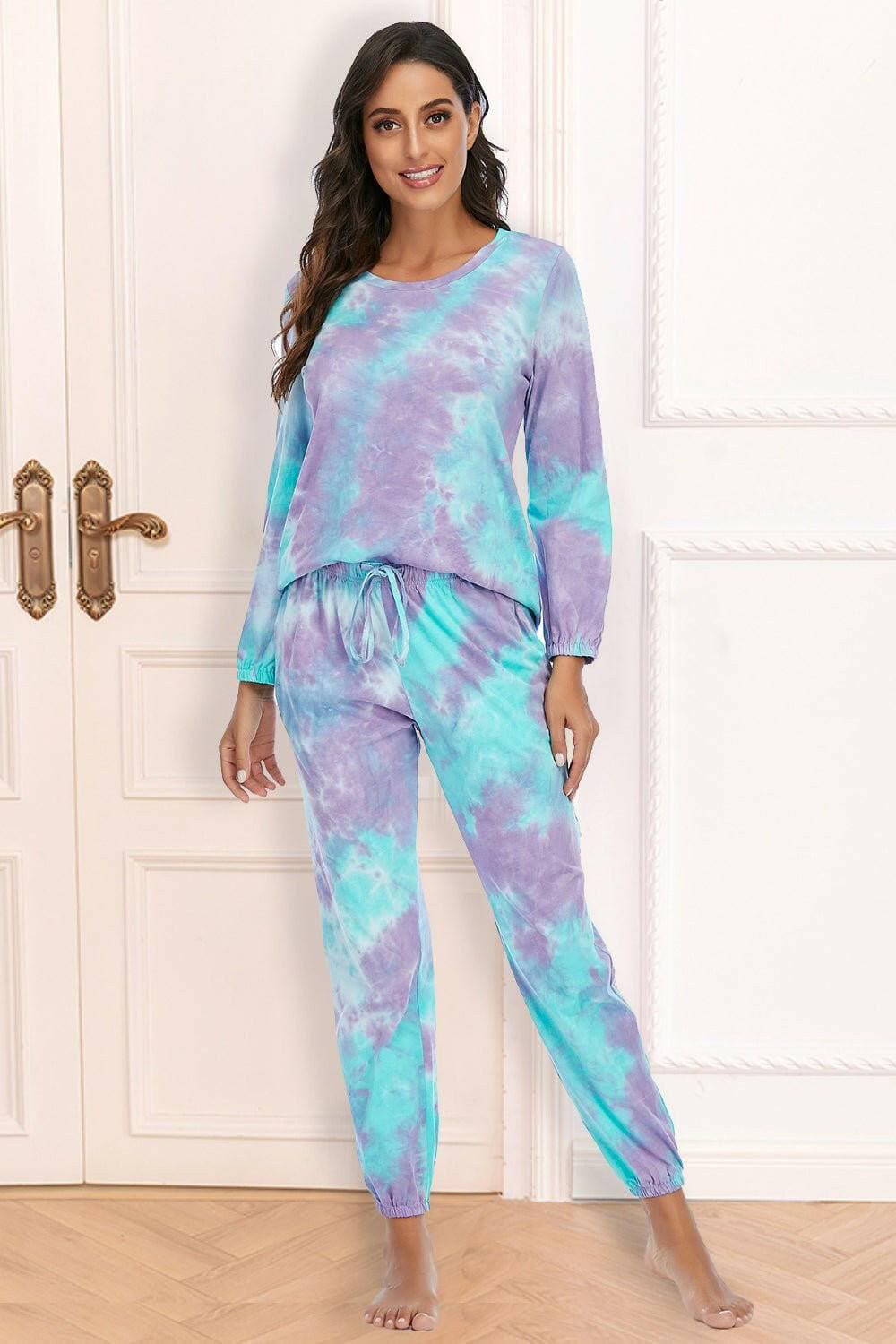 Vibrant Tie-Dye Cozy Lounge Set with Two-Piece DesignUpgrade Your Loungewear with our Vibrant Tie-Dye Cozy Lounge Set!
 
 
Unique Style: Stand out in style with the captivating tie-dye design, infusing a fun and livelyLove Salve Vibrant Tie-Dye Cozy Lounge Setlounge