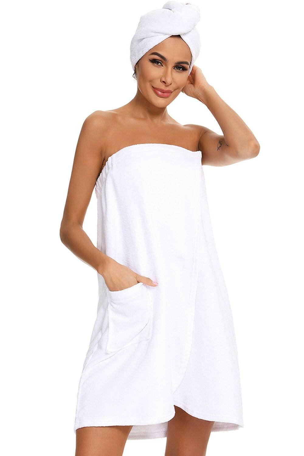 Elevate Your Lounge Experience with Sheer Strapless Robe - Pocketed CoElevate Your Lounge Experience with Sheer Strapless Robe - Pocketed Comfort
 Elevate your relaxation time to new heights with our Sheer Strapless Robe - the perfect Love Salve Sheer Strapless Robe - Pocketed Comfortlounge