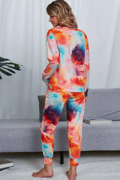 Trendy Tie-Dye Lounge Set: Comfy Crewneck Top and JoggersTrendy Tie-Dye Lounge Set: Comfy Crewneck Top and Joggers
 Unwind in style and comfort with our Trendy Tie-Dye Lounge Set, the epitome of luxurious loungewear. This Love Salve Trendy Tie-Dye Lounge Setlounge