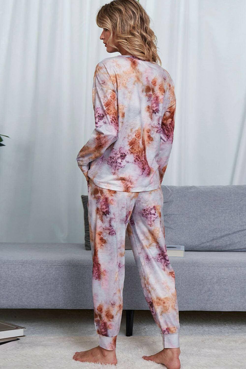 Trendy Tie-Dye Lounge Set: Comfy Crewneck Top and JoggersTrendy Tie-Dye Lounge Set: Comfy Crewneck Top and Joggers
 Unwind in style and comfort with our Trendy Tie-Dye Lounge Set, the epitome of luxurious loungewear. This Love Salve Trendy Tie-Dye Lounge Setlounge