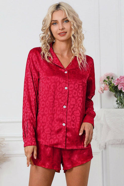 Luxe Comfort Lounge Set with Matching ShortsLuxe Comfort Lounge Set with Matching Shorts
 Upgrade your loungewear game with our Luxe Comfort Lounge Set including a sophisticated buttoned long sleeve shirt pairLove Salve Luxe Comfort Lounge Setlounge