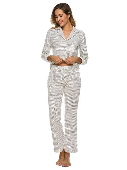 Chic Collared Lounge Set with Sheer Elegance and Handy PocketExperience Sheer Elegance and Comfort in Style
 
 Stay effortlessly chic and organized with the handy pocket feature
 Enjoy a coordinated look with this two-piece loLove Salve Chic Collared Lounge Setlounge