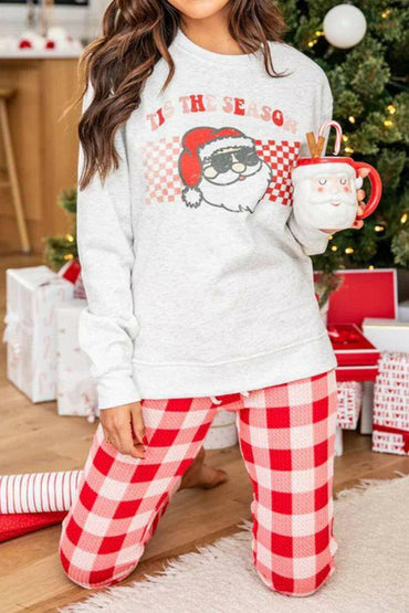 Cozy Comfort Lounge Set with Round Neck Top and Plaid PantsCozy Comfort Lounge Set with Round Neck Top and Plaid Pants
 Upgrade your loungewear game with our Cozy Comfort Lounge Set. Dive into the perfect blend of comfort anLove Salve Cozy Comfort Lounge Setlounge