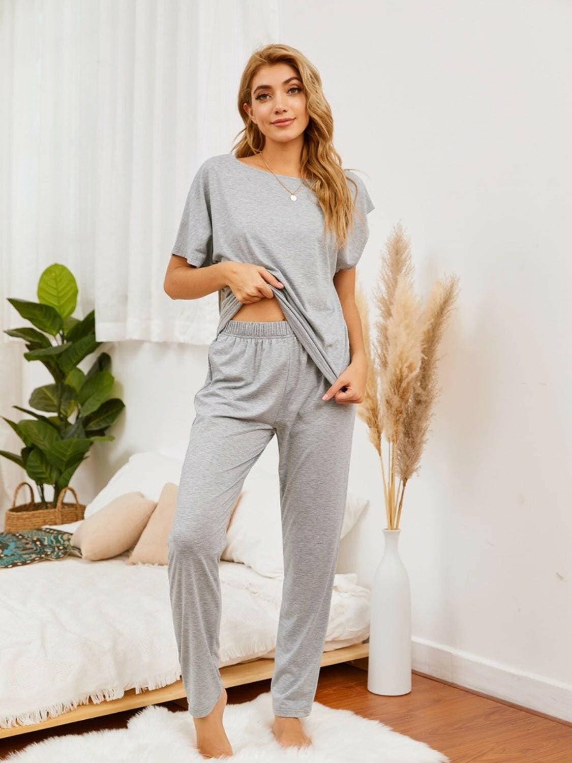 Cotton Boat Neck Lounge Ensemble with a Cozy TouchCotton Boat Neck Lounge Ensemble with a Cozy Touch
 Step into the epitome of comfort and style with our Cotton Boat Neck Lounge Ensemble. Elevate your loungewear gamLove Salve Cotton Boat Neck Lounge Ensemblelounge