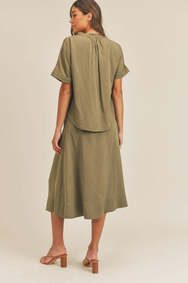 Chic midi skirt set with top - Love Salve 