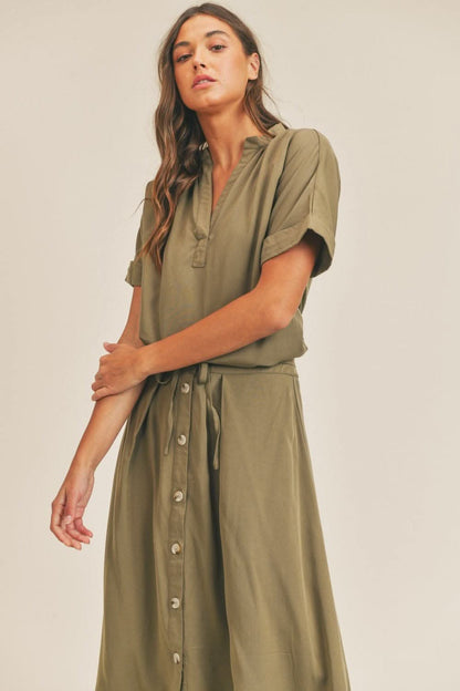 Chic midi skirt set with top - Love Salve 