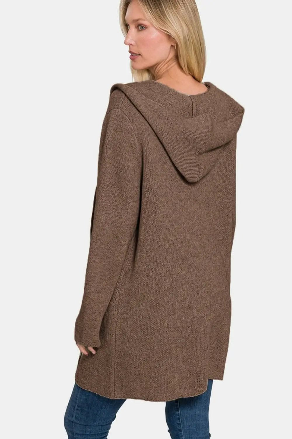Zenana cozy hooded cardigan - Love Salve 