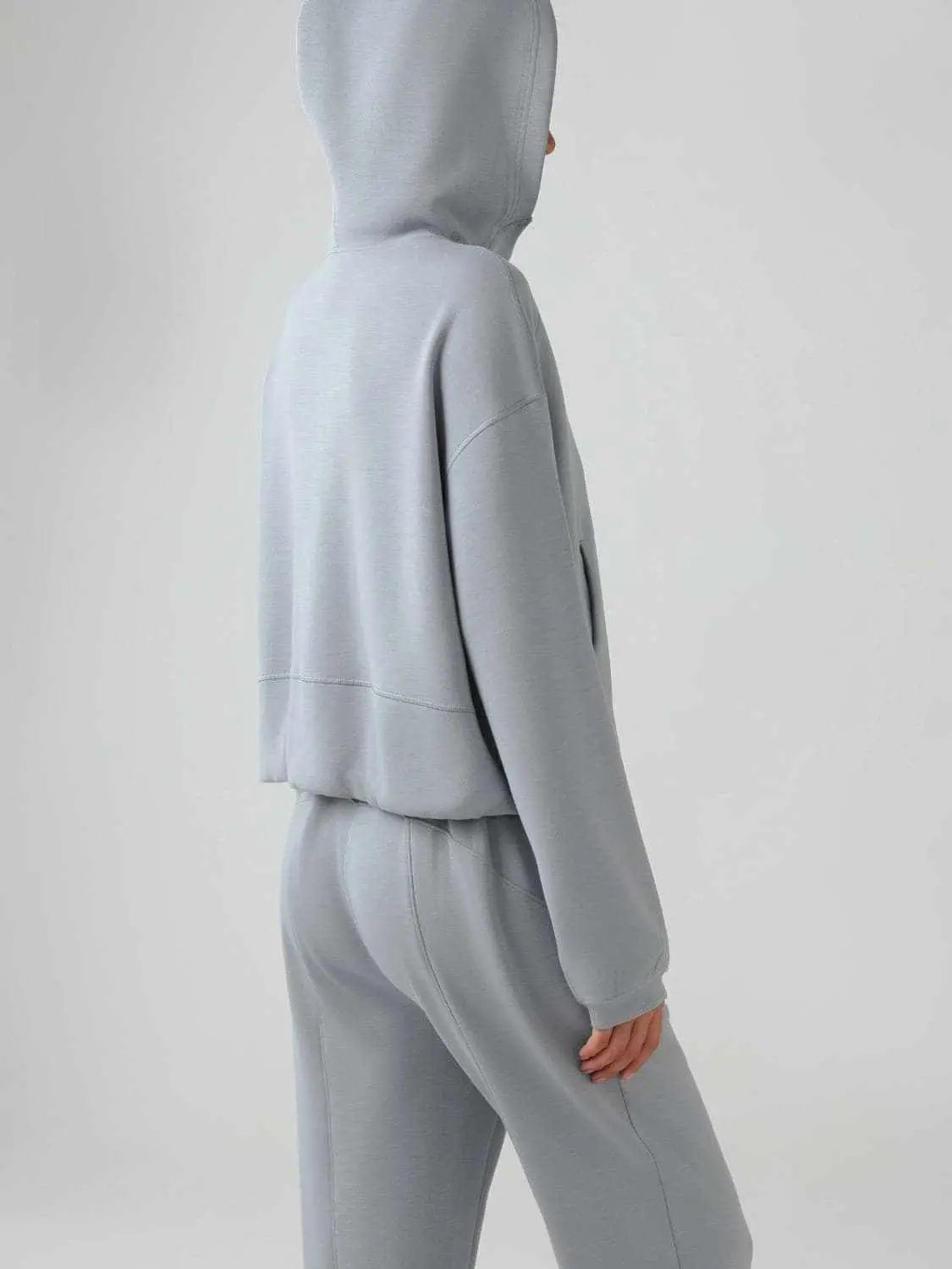 Hooded zip sweatshirt with pockets - Love Salve 