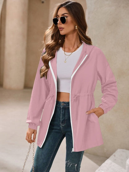 Waterproof hooded windbreaker - Love Salve 