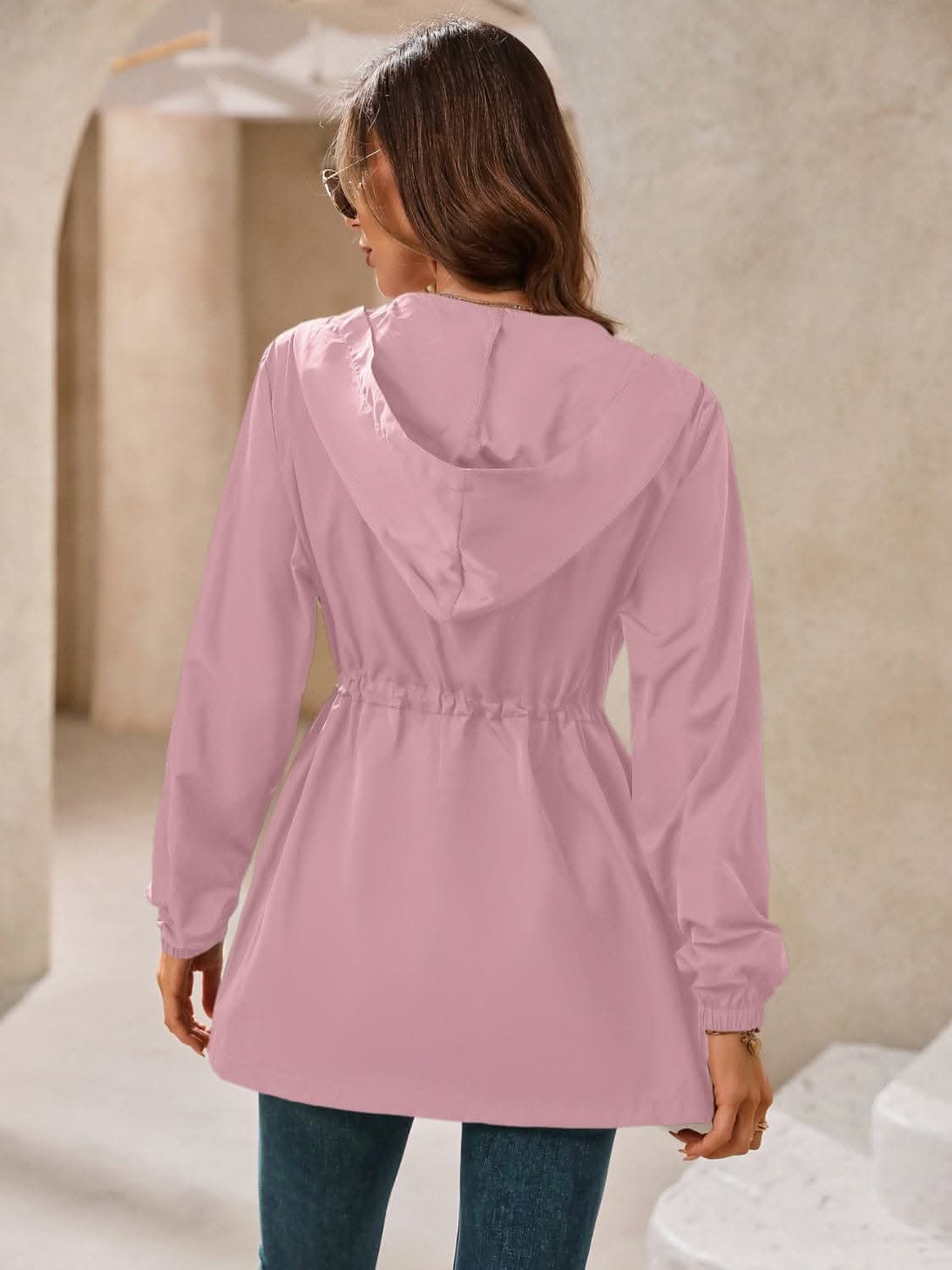 Waterproof hooded windbreaker - Love Salve 