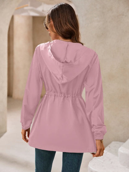 Waterproof hooded windbreaker - Love Salve 