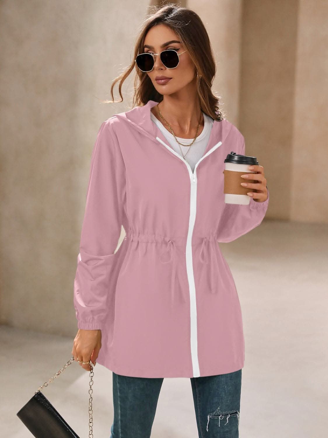 Waterproof hooded windbreaker - Love Salve 