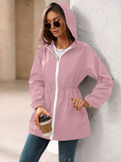 Waterproof hooded windbreaker - Love Salve 