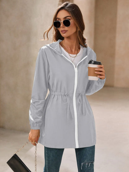 Waterproof hooded windbreaker - Love Salve 