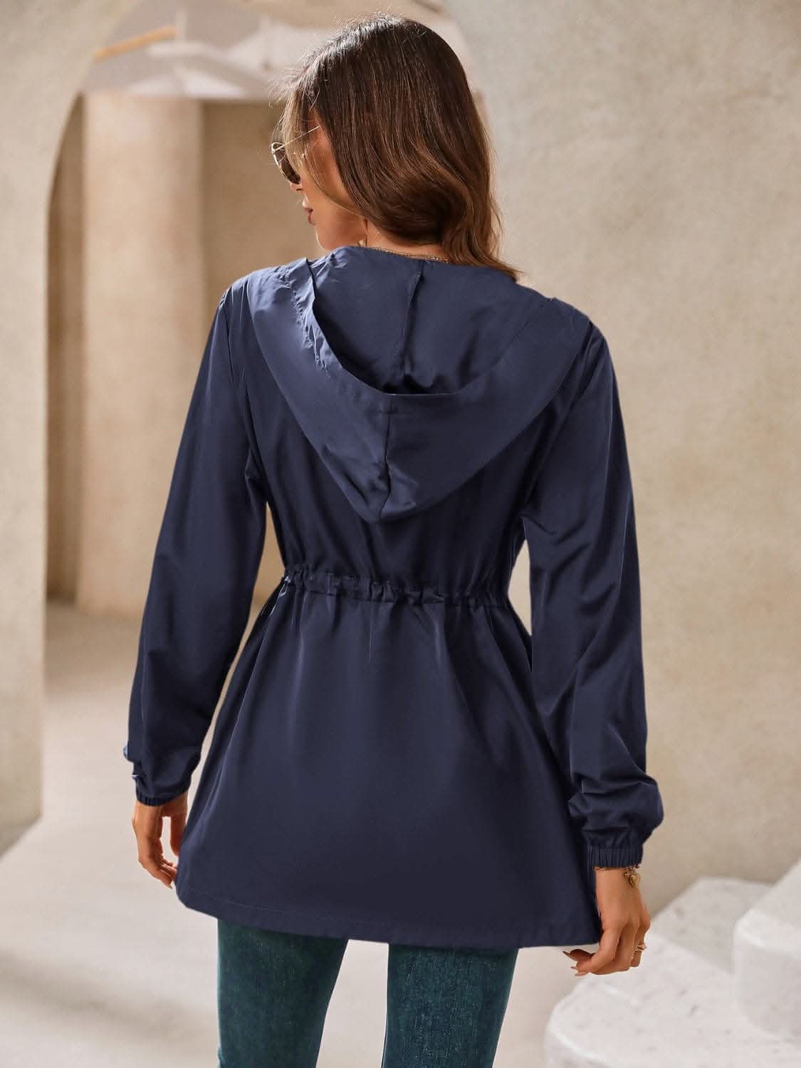 Waterproof hooded windbreaker - Love Salve 
