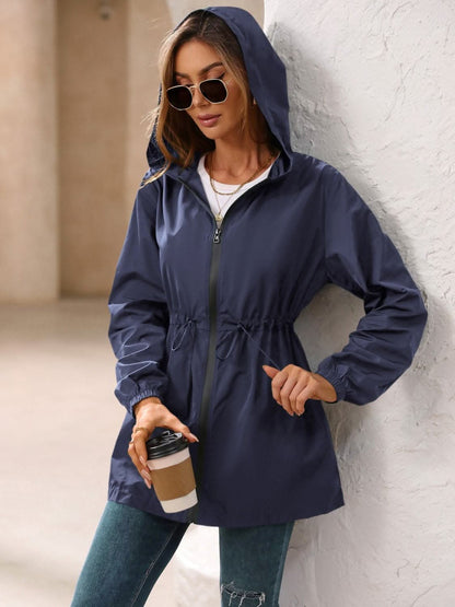 Waterproof hooded windbreaker - Love Salve 