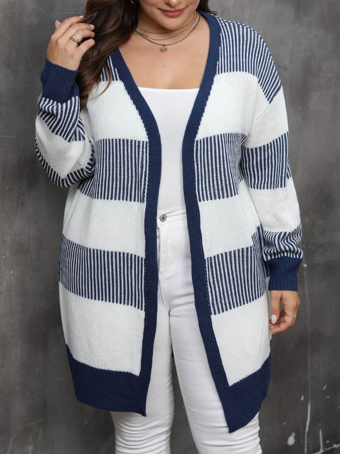 Chic Plus Size Open Cardigan - Love Salve 
